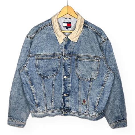 tommy hilfiger 90s hoodie|tommy hilfiger jean jacket vintage.